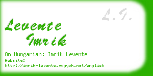 levente imrik business card